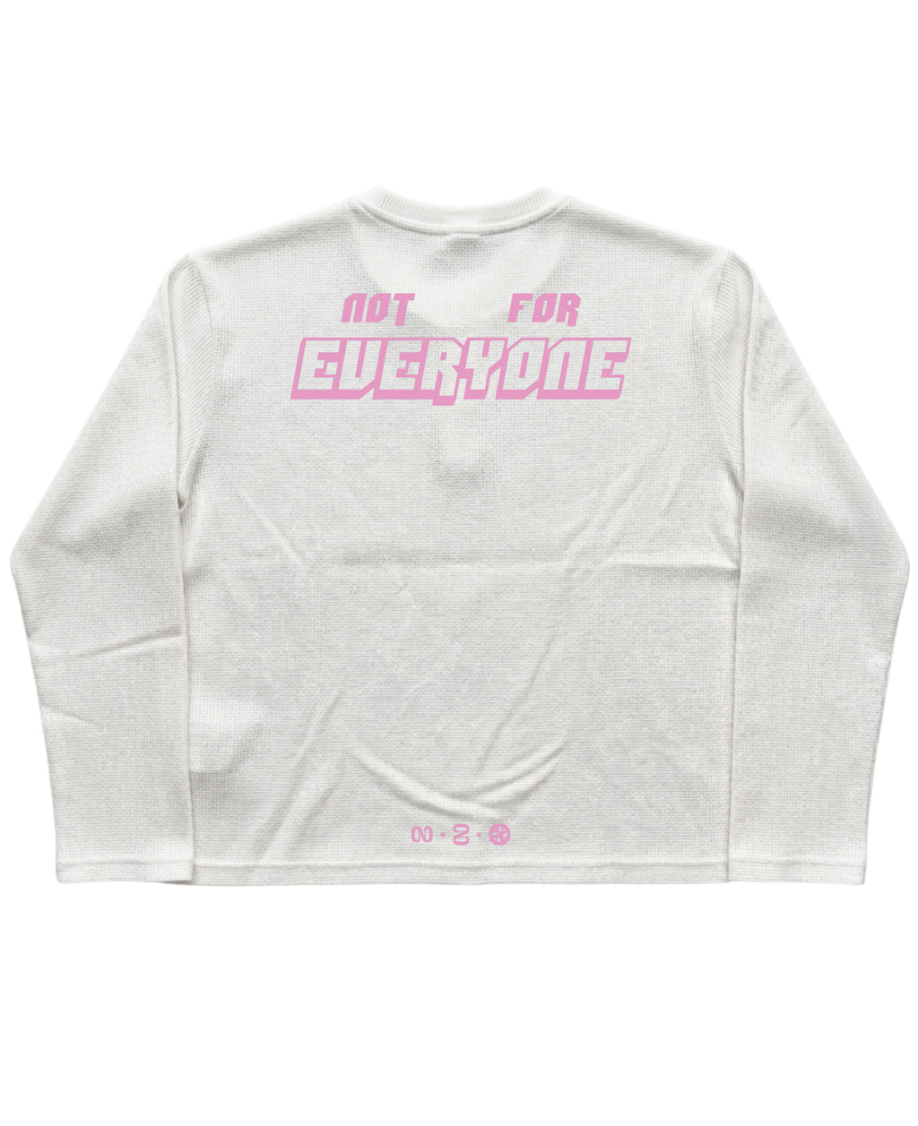 White Henley waffle knit Back Design
