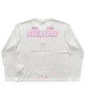 White Henley waffle knit Back Design
