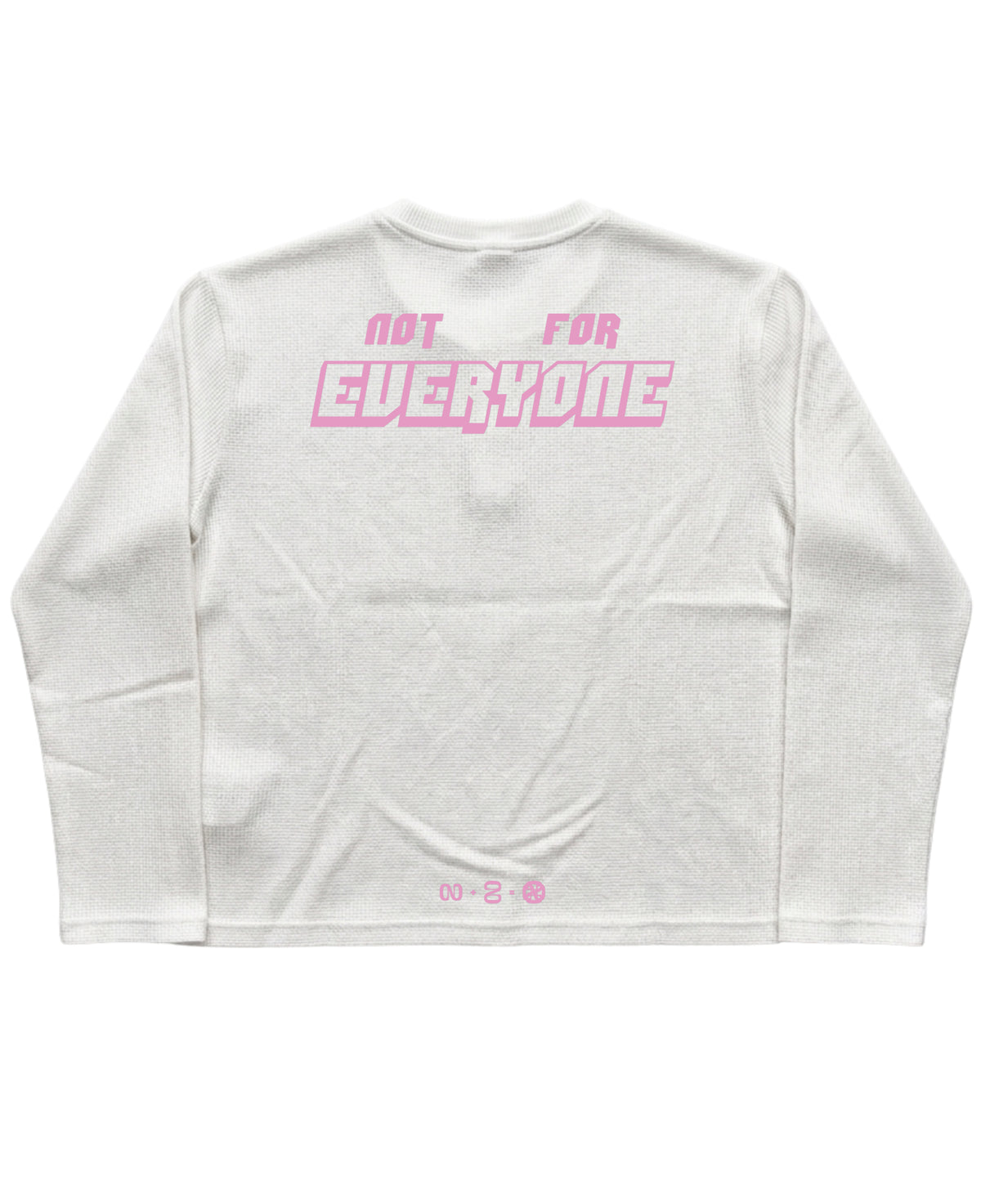 White Henley waffle knit Back Design