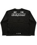 Black Henley waffle knit Back Design